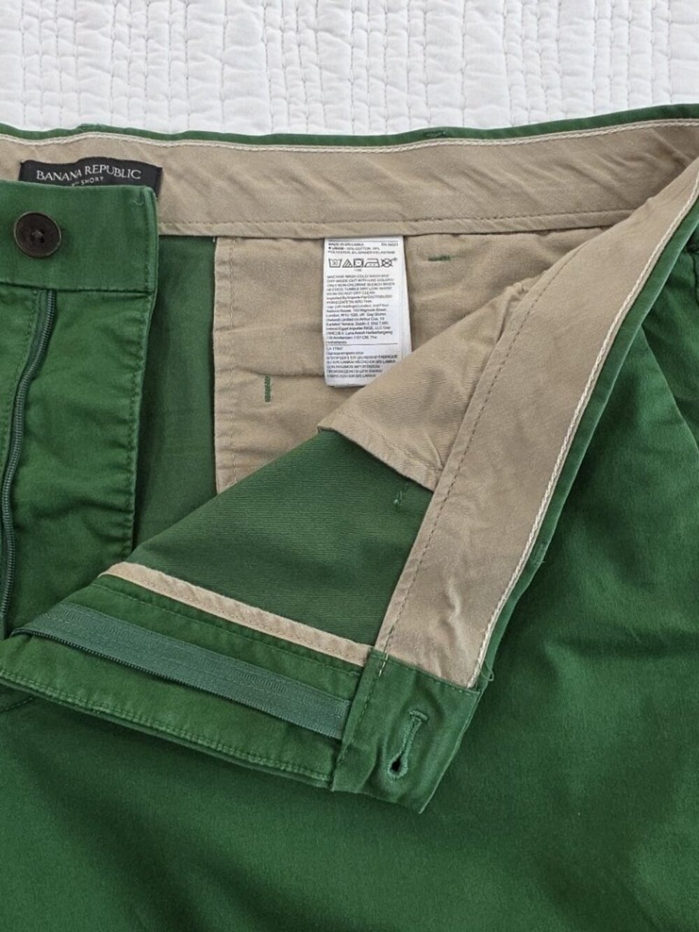 Banana Republic Walking Shorts Mens 40 Verdent Green 9" Inseam Stretch Classic - Picture 7 of 15